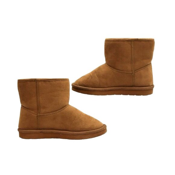 Gap Cozy Boots Kids Size 13 Brown Suede Shearling Lined - Picture 4 of 7
